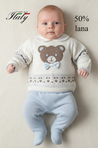 Completo neonato lana - completo,