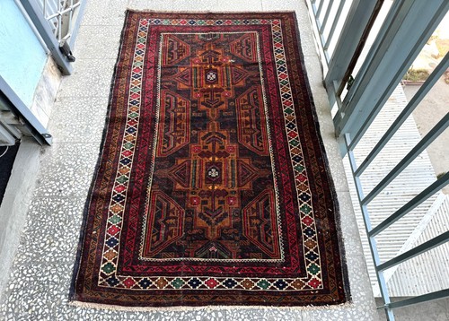 Tappeto antico 4x6 - , piedi