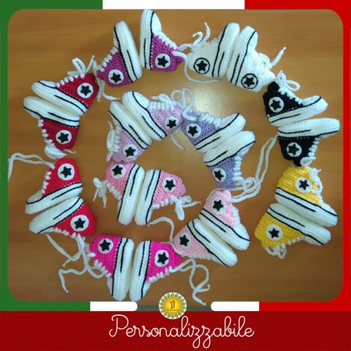 Scarpine baby shoes - , uncinetto